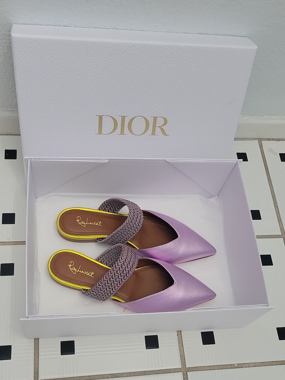 Malone Souliers Lavender Pointed-Toe Mules